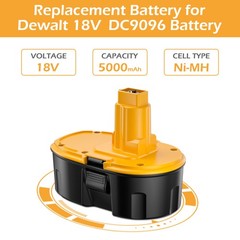 18V 7.0Ah 6Ah Battery / Charger For Dewalt 18 VOLT DC9099 DC9096-2 DC9096 DC9098