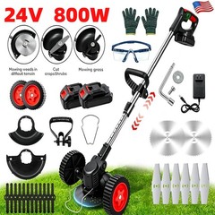 Electric Cordless Grass String Trimmer Lawn Edger Weed Wacker Cutter + 2 Battery