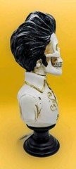NEW Elvis Presley LED Skeleton Bust Statue Halloween Light-Up Decor 15.5 In