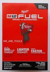 NEW Milwaukee 2562-20 M12 FUEL 3/8″ Stubby Impact Wrench w/ Friction Ring