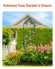 VEVOR Metal Garden Trellis for Climbing Plant Support 60 x 15 in Rustproof