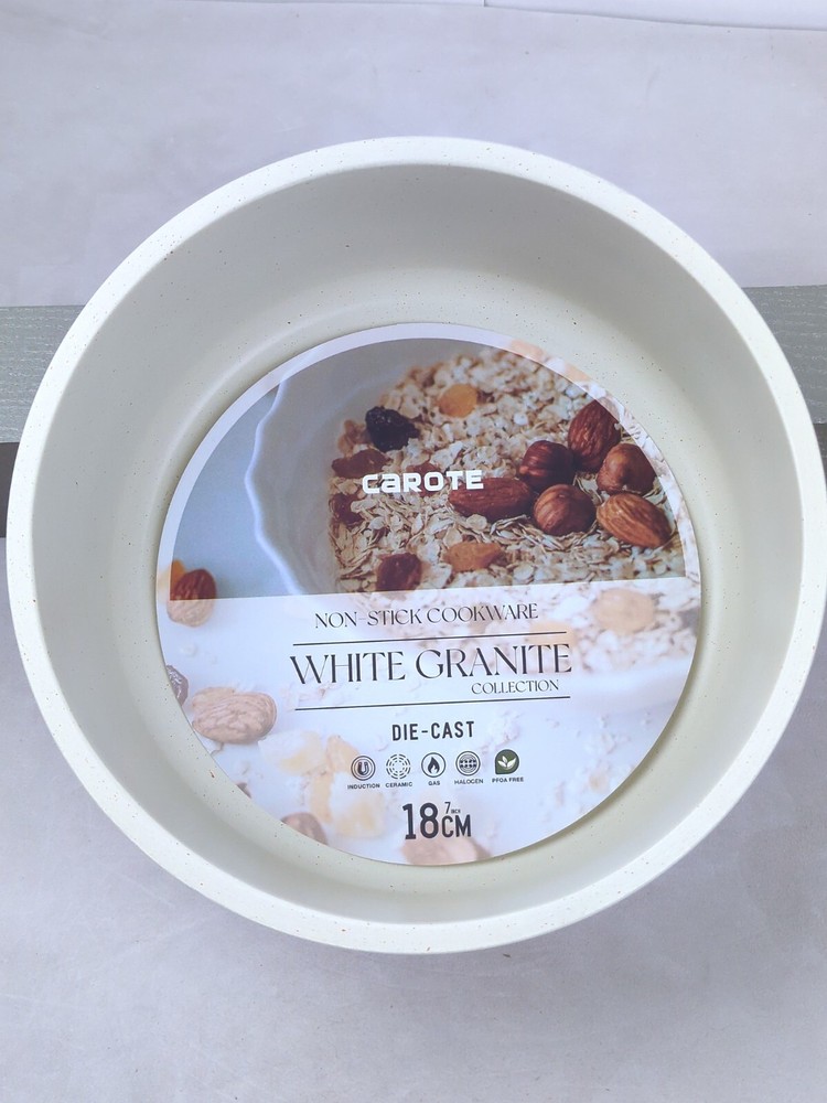CAROTE 2QT Nonstick SAUCE PAN for use w/ DETACHABLE HANDLE, White Granite, NEW!