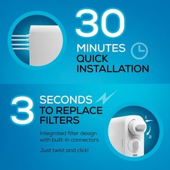 Tankless Reverse Osmosis System 600GPD Under Sink Water Filter RO Purification