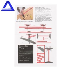 8-60 Inch Stair Treads Gauge Template Tool,Stair Jig, Metal Stair Measuring Tool