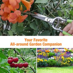 WORKPRO 2 Piece Pruning Shears Set Drop Forged With Carbon Steel Straight Blade