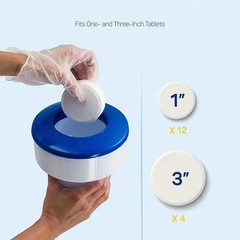 Heavy Duty 7″ Pool Floating Chemical Dispenser Floater for 3″ Chlorine Tablets