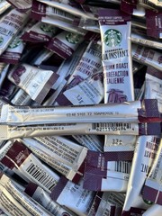 50 Packets Starbucks VIA Instant Coffee Italian Dark Roast Arabica LOT Travel
