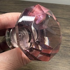 Pink Diamond Crystal Wine Bottle Stopper Pre-owned Parties 4.4 in Length