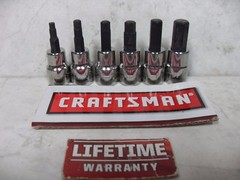 NEW CRAFTSMAN HEX SOCKET BIT SAE METRIC 1/4″, 3/8″, OR 1/2″ CHOOSE SIZE OR SET