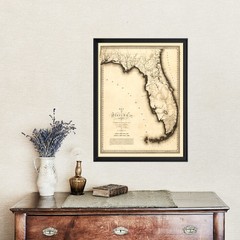 Old Map of Florida 1823 – Vintage Florida Art