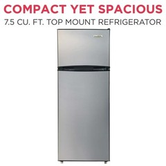 7.5 Cu. ft. Refrigerator, Platinum Series, Standard Door Style – Stainless Look