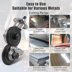 Electric Drill Plate Cutter Sheet Metal Nibbler Precise Cutting Sheet Cutter US