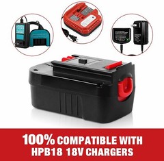 2-Pack 18V for Black and Decker HPB18 18 Volt 4.8 Ah Battery HPB18-OPE 244760-00