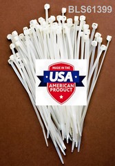 100 USA Made TOUGH TIES 12″ inch 120lb Nylon Tie Wraps Wire Cable Zip Ties White