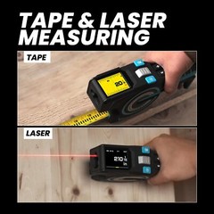 3-in-1 Digital Tape Measure, 330Ft Laser Measurement Tool with Rechargeable