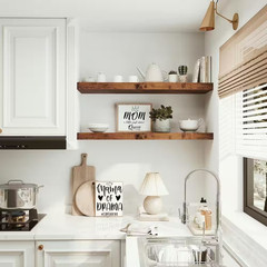 36 In. W X 10.3 In. D Rustic Brown Floating Shelves Decorative Wall Shelf Set of