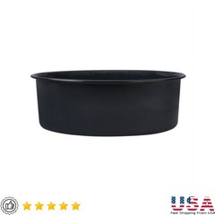 10in Round Enamel Non-Stick Cake Pan Scratch Resistant Easy Clean Oven Safe Gray