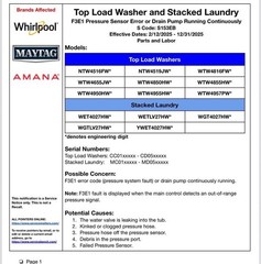 Whirlpool Amana Maytag W11603810 Washer BOARD REPAIR ONLY! PLEASE READ DESCRIPT