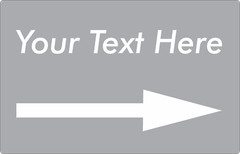 Personalized Aluminum Sign Customized With Your Message with Arrow 12 In x 18 In