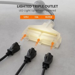 Giraffe Tools 50FT Retractable Extension Cord Reel 14/3AWG SJT Power Cord Reel