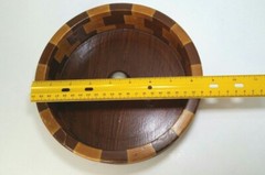 Set of 2 Vtg California Redwood Nut Bowls Std Specialty Co 10.5″ Round