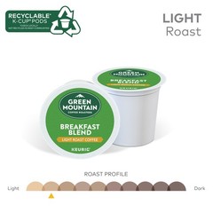 Green Mountain Coffee Breakfast Blend, Keurig K-Cup Pod, Light Roast, 24 Count