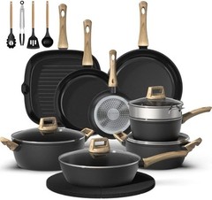 23-Piece Pots and Pans Set Non Stick,Titanium Ceramic Cookware Set Non Toxic