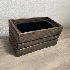 Self Watering Rectangle Rustic Crate Planter 7.9in x 4.4in x 4in Great Gift Idea
