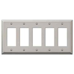 Electrical Switchplate Outlet Cover Century Brushed Nickel Single Double Triple