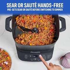 STIRMAX Deluxe 7.5Qt Digital Multi-Cooker w/ Auto Stir Paddle, 9-in-1