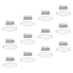 Builder Essential 4.25in Cutout 650 Lumens Round Recessed Light and Housing f…