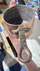 Heavy Thick 6lb French Hammered Copper Pot