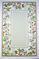 WILLIAMS SONOMA GARDEN VEGETABLE TABLECLOTH 100% COTTON 70X108 INCHES NEW W/TAGS