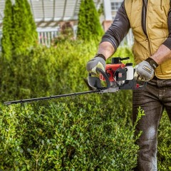 Gas Hedge Trimmer 22.5cc 2 Stroke Gas Powered Dual Sided Hedge Trimmer 650w