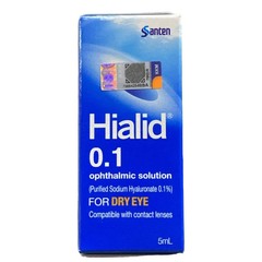 5 X 5ml Japan Santen Hialid 0.1% Sodium Hyaluronate Ophthalmic Solution Eye Drop