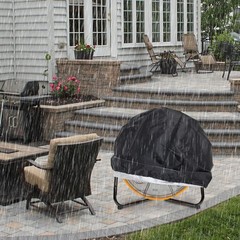 24in Outdoor Fan Cover Waterproof And Dustproof Fan Cover Heavy Duty Fan Cover