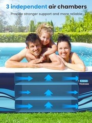 Inflatable Pool for Kids & Adults | Oversized Thickened Large 120 inch