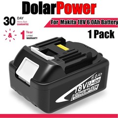 1/4x BL1815B 6.0Ah Battery For Makita 18V BL1860B Lithium-Ion BL1850B BL1840B