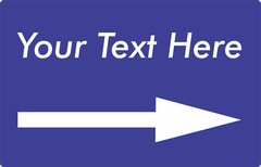 Personalized Aluminum Sign Customized With Your Message with Arrow 12 In x 18 In