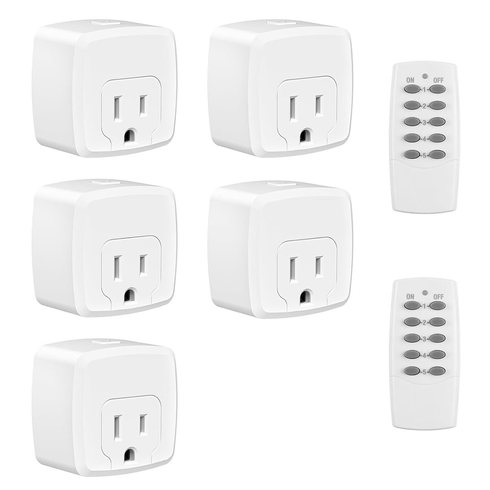 HBN Remote Control Outlet with 100FT RF Signal, Wireless On Off Switch Plug
