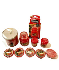10 pc Yankee Candle MACINTOSH 7 oz Tumbler, 3.7 oz Votives, Tarts, Air Freshener