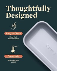 Non-Stick Ceramic 1 lb Loaf Pan – Naturally Slick Ceramic Coating – Non-Toxic…