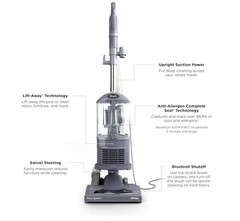 Shark NV352 Navigator Lift Away Upright Vacuum, Hepa Filter, Anti-Allergen Techn