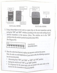 (2) 10 Digit Pins EZ Code Remote Control Garage Door Gate Opener Transmitter