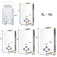 6L 8L 10L 12L 18L Tankless Propane Gas Water Heater On-Demand LPG Water Boiler