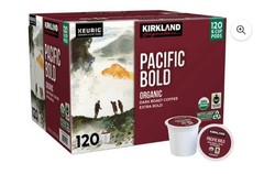 Kirkland Signature Organic Pacific Bold Dark-Roast Coffee, 120 K-Cup Pods