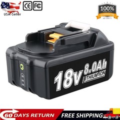 2 Pack For Makita 18V Battery 8.0AH Li-Ion BL1830 BL1850 BL1840 BL1860B LXT Tool
