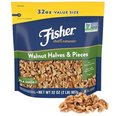 Walnut Halves & Pieces 2 lb, 100% California Unsalted Walnuts for Baking & Co…