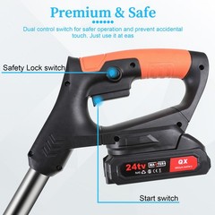 24V Cordless Weed Eater Electric Brush Cutter Lawn Edger Grass String Trimmer