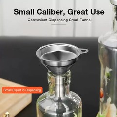 3PCS Kitchen Funnel Set Stainless Steel 2 Cleaning Brushes Food Grade No Spill